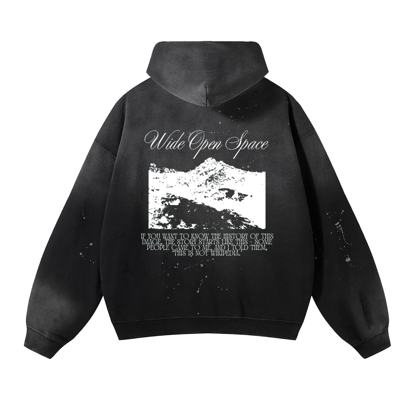 Vintage Washed Frayed Fleece Hoodie